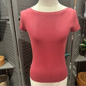Pink Silk Keyhole Sweater Top by Ann Taylor - XS
